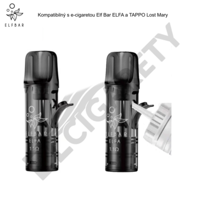Elfbar ELFA – Pack De 2 Capsules Vides Rechargeables + Stickers – Pour Cigarettes électroniques – DIY Et Recharge Facile